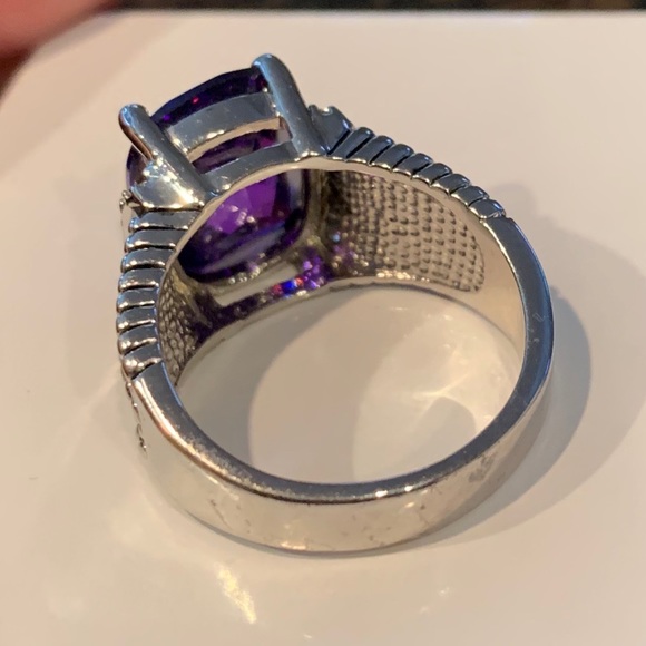 Amethyst and diamond ring - Picture 3 of 6